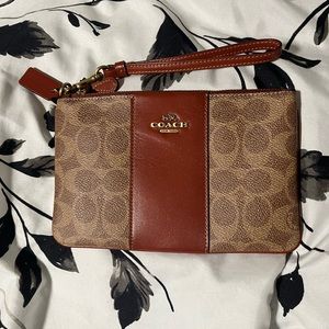 Coach signature wristlet